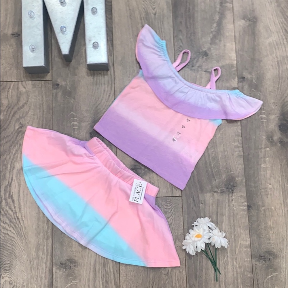The Children’s Place Tie-Dye Skirt Outfit